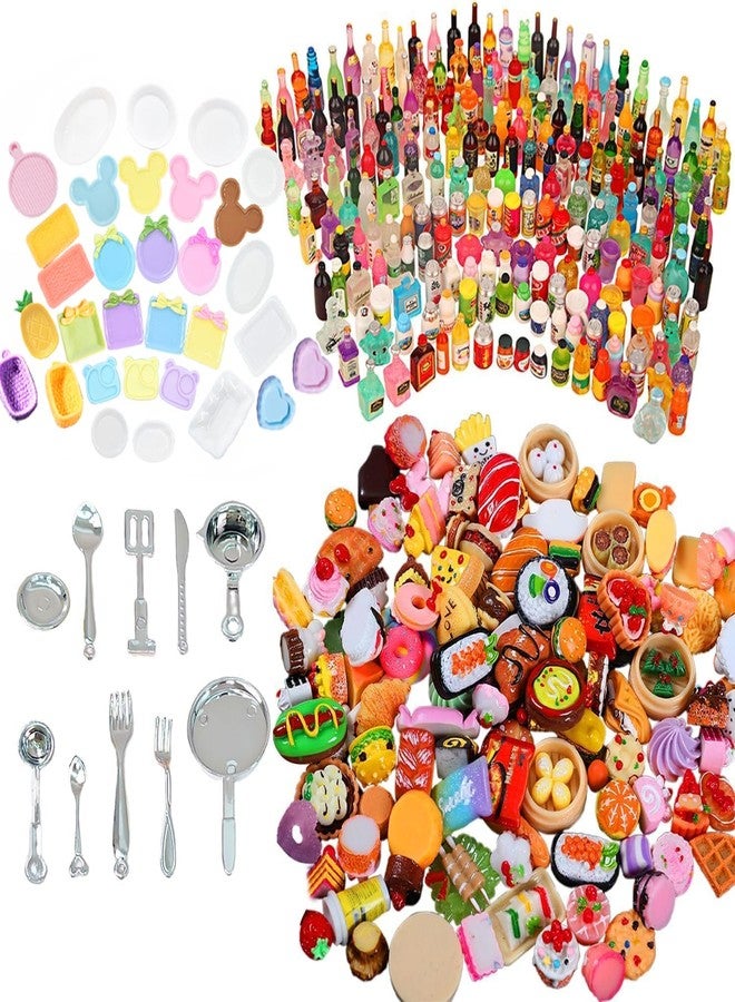 Thildani 150pcs Miniature Stuff Mini Food Toys Dollhouse Accessories Doll House Kitchen Furniture Tiny Micro Cooking Miniatures Hamburger Cake Dessert Donut - Image 1